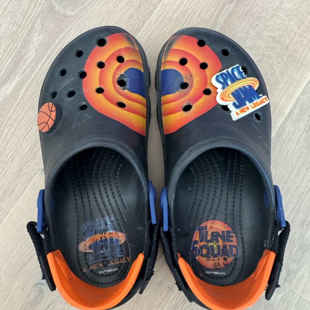 Space Jam Crocs - Black and Orange